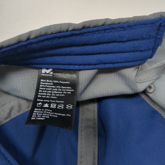 Mission Strapback Hat Gray One Size Adjustable Vent Holes Outdoor - Picture 9 of 9